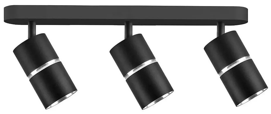 Bodové svietidlo BAMBOO 3xGU10/10W/230V čierna