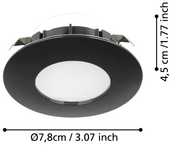 Eglo 900744-SADA 3x LED Kúpeľňové podhľadové svietidlo PINEDA LED/4,9W/230V IP44