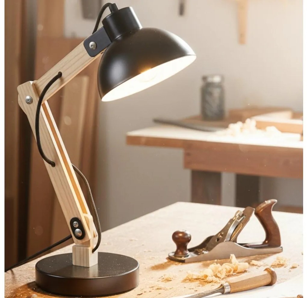 Brilagi - Stolná lampa FOCUS 1xE27/40W/230V čierna