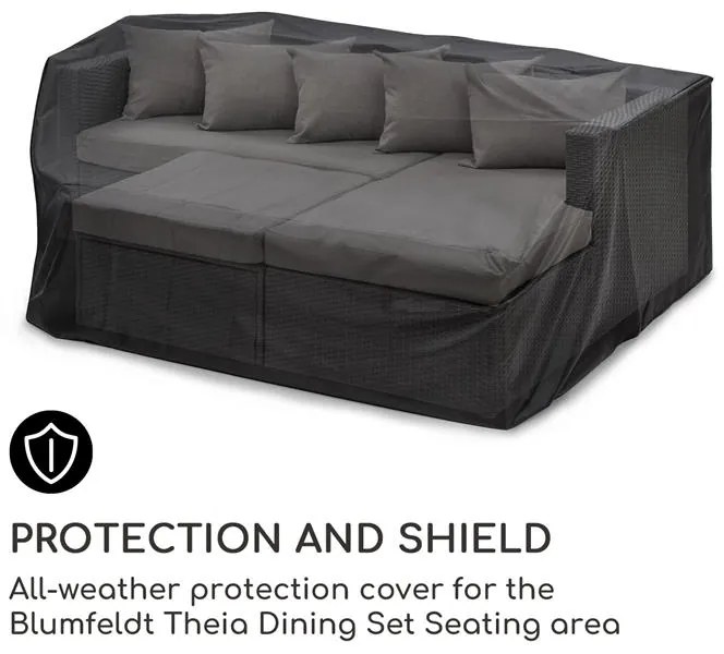Blumfeldt Theia Raincover, ochranný kryt, 100 % polyester, ochrana v každom počasí, čierny
