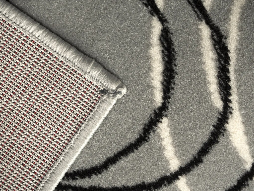 Alfa Carpets, Kusový koberec Circles grey, 80x150, šedá, chodba / predsieň