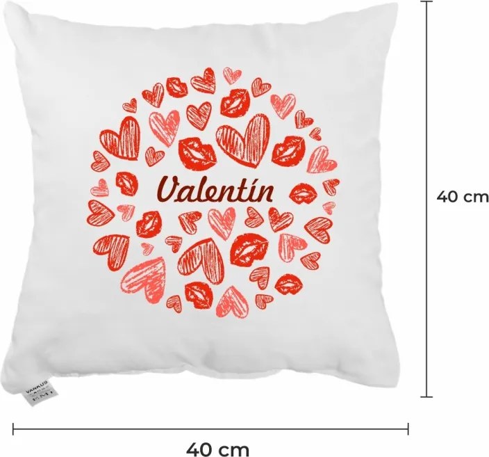 Dekoratívny vankúš Valentín 40x40 cm EMI