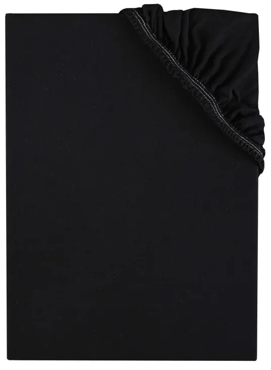 Plachta posteľná čierna jersey EMI, Plachta 90x200