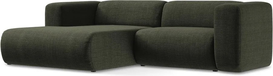 Zelená rohová pohovka (ľavý roh/s leňoškou) Ekahi – Makamii