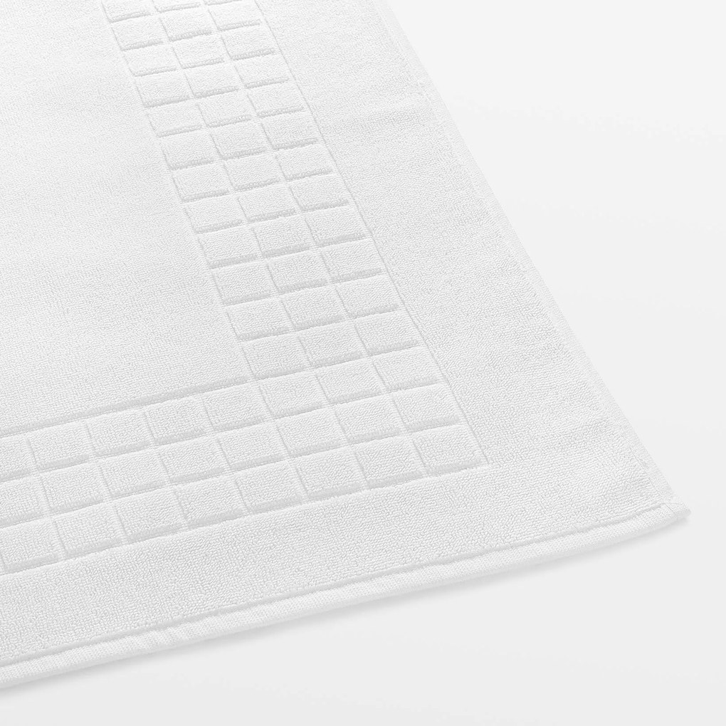 Goldea kúpeľňová froté predložka mozaika – biela 50 x 70 cm