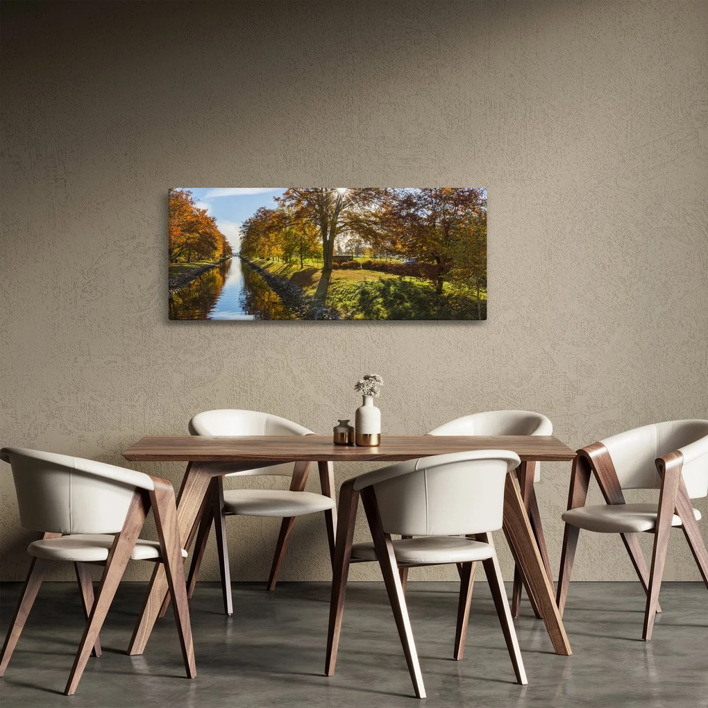 Obraz vodného kanálu (120x50 cm)