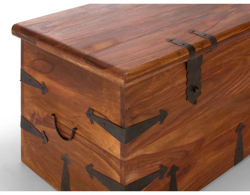furniture-nabytek.cz - Masívna truhlica Merlin I z palisandra, lakovaná, hnedá – 94×48×50 cm