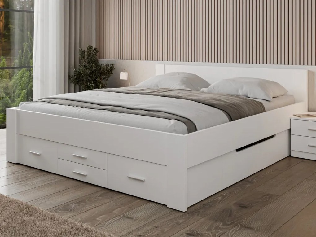 Postel Iwetta 180x200 cm, biela