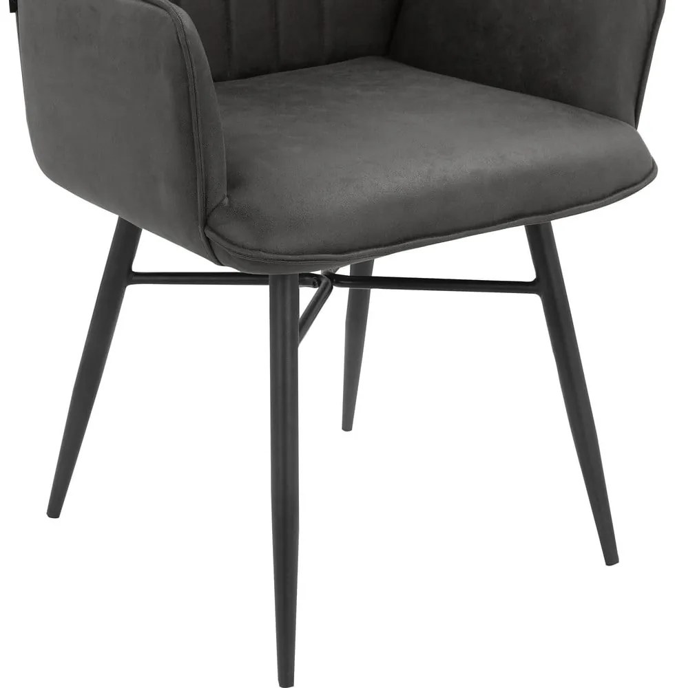 Antracitové jedálenské stoličky v súprave 2 ks Anzo – Støraa