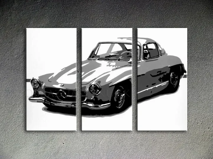 Ručne maľovaný POP Art obraz MERCEDES SL300 | rôzne rozmery