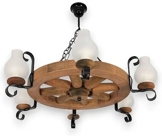 Brilagi - Luster na reťazi ROATA 6xE14/40W/230V, priemer 70 cm, buk