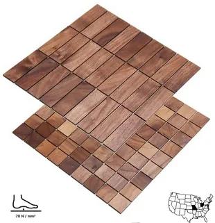 ORECH mozaika 2D - drevené obklady do kúpeľne a kuchyne 30 x 30 mm