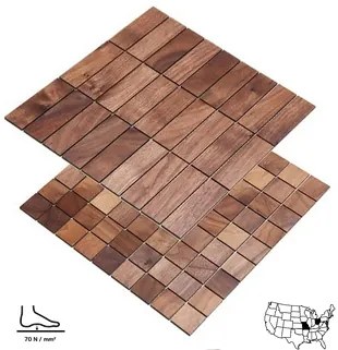 ORECH mozaika 2D - drevené obklady do kúpeľne a kuchyne 30 x 93 mm