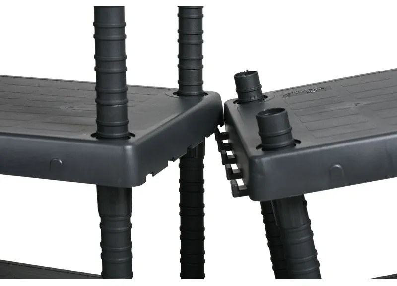 Plastový regál, nastaviteľné police 1645 x 920 x 450 mm