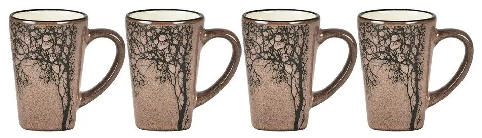 Svetloružové hrnčeky na espresso z kameniny v súprave 4 ks 100 ml Hela – Villa Collection