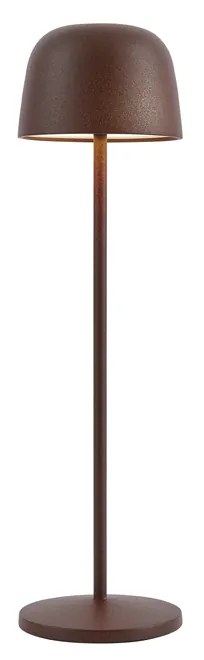 Stolná lampa hrdzavo hnedá vrátane LED nabíjateľná s nabíjacou stanicou IP65 - Raika