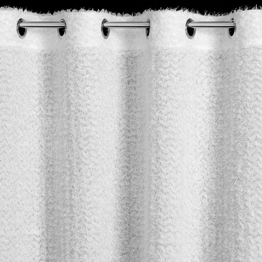 ZÁVES NA KRÚŽKOCH EVA MINGE TIFFANY 135X250 CM BIELA