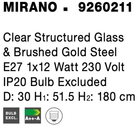 Retro luster Mirano 30 zlaté