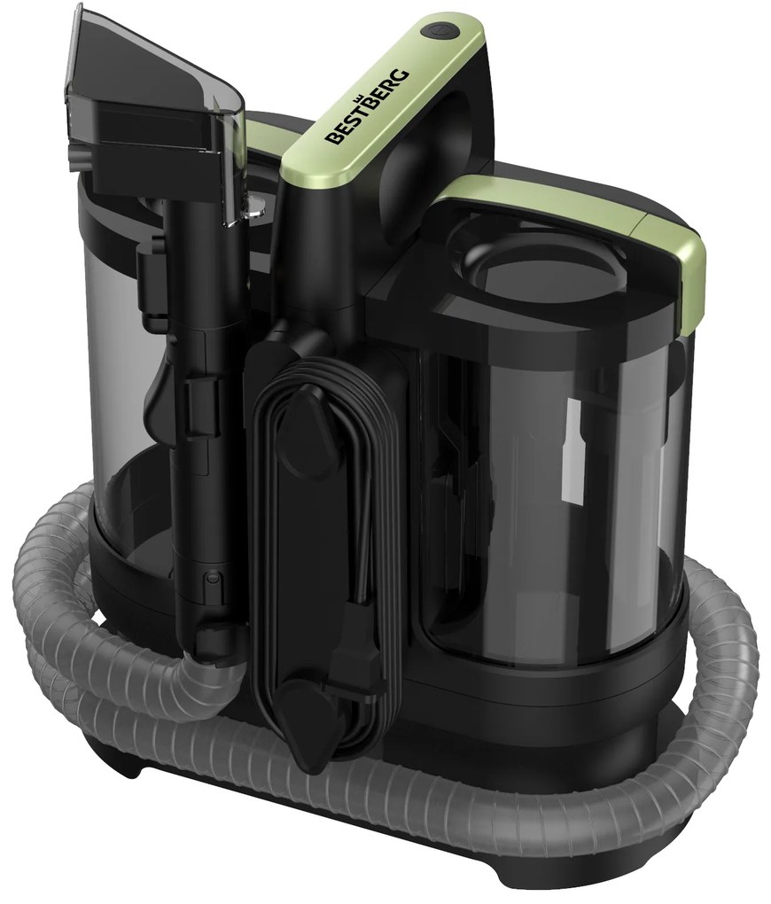 Tepovač kobercov a čalúnenie BestBerg BBCT-10G / 450 W / 1,4 l + 0,7 l / čierna