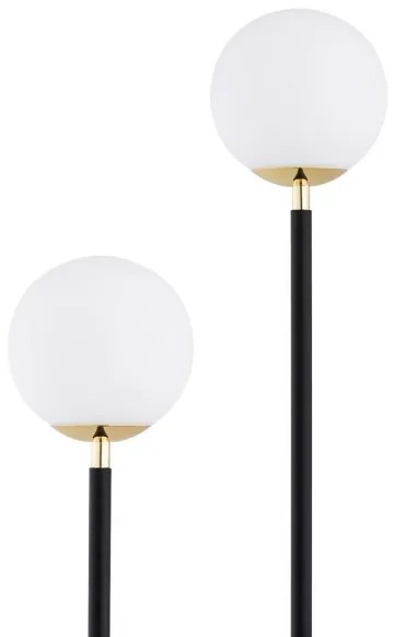 Argon 7073 - Stojacia lampa FERRONE 2xE14/7W/230V čierna/biela/zlatá
