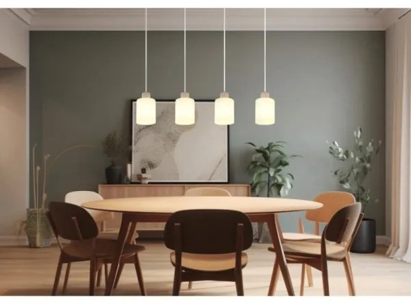 Globo 54114-4H - Závesný luster TRENT na lankách 4xE27/40W/230V