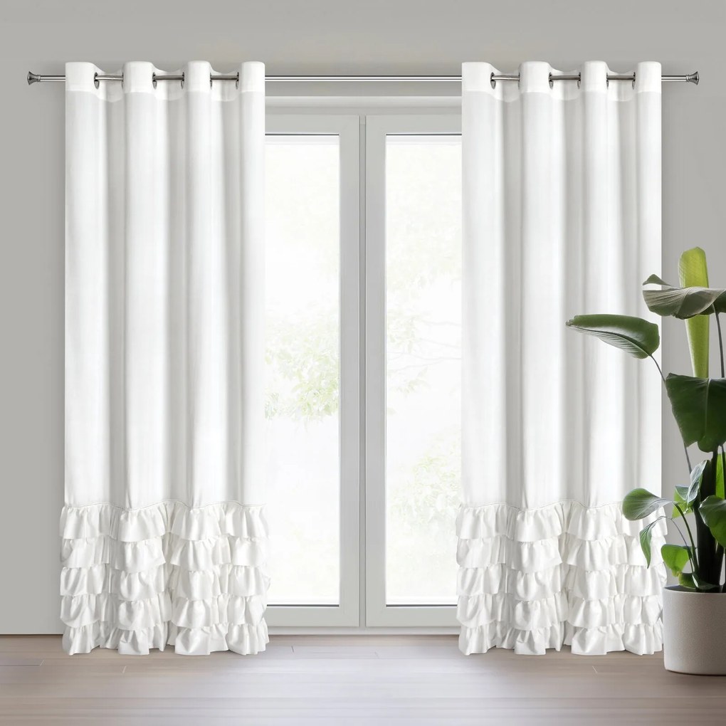 ZATEMŇOVACÍ ZÁVES NA KRÚŽKOCH CARLI 140X250 CM BIELA