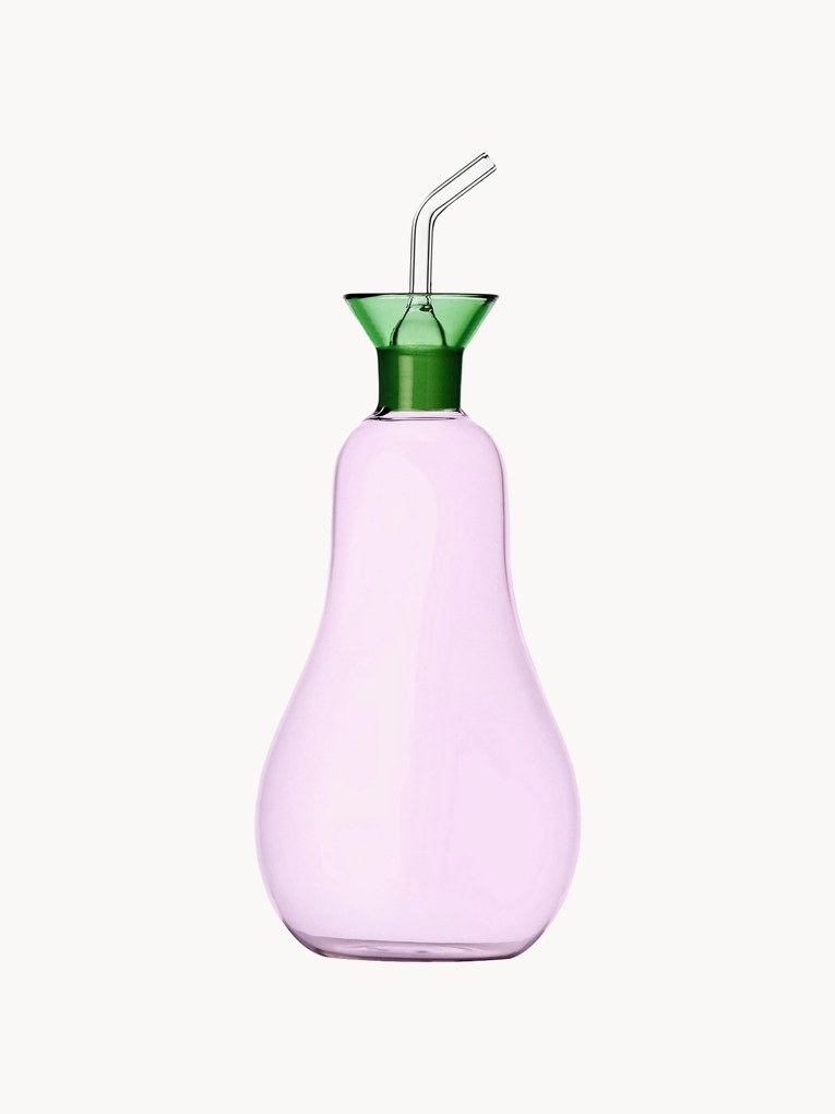 Ručne vyrobený dávkovač na ocot a olej z borosilikátového skla Vegetables