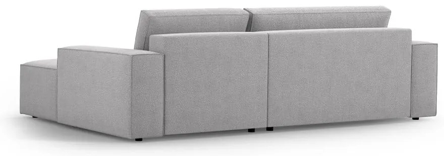 Svetlosivá rozkladacia rohová pohovka z textílie bouclé (pravý roh) Jodie – Micadoni Home