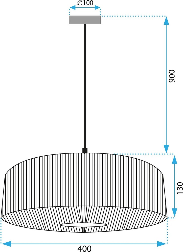 Toolight Toolight, stropné svietidlo 1xE27 APP1295-1CP, hnedá, OSW-02425
