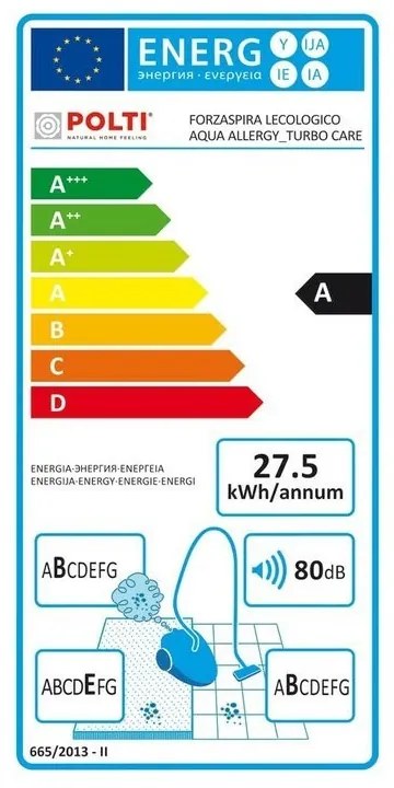 Vodný vysávač Polti Forzaspira Lecologico Aqua Allergy Turbo Care, čierna