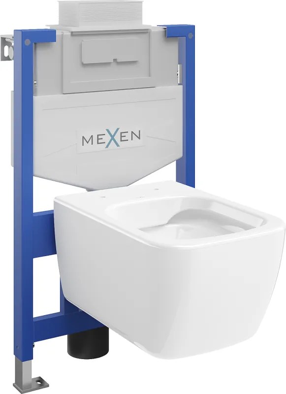 Mexen Stella podomietková WC zostava rám Fenix XS-U s WC misou, biel lesk - 6853368XX00