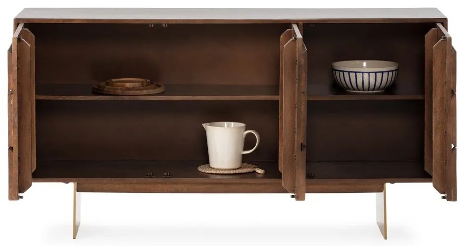 Hnedá komoda z mangového dreva 145x76x40 cm Trisha – MOME