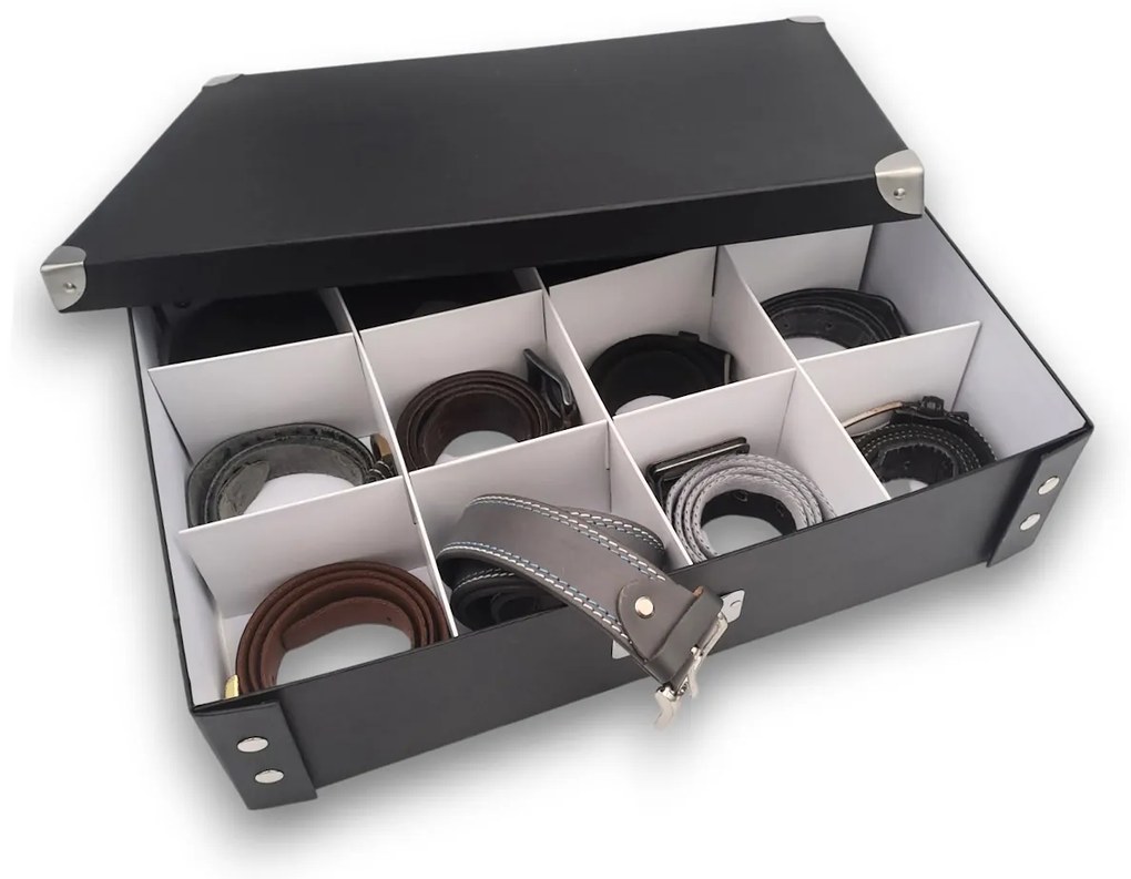 Zeller Present Triediaci organizér s priehradkami, na spodnú bielizeň, kravaty, opasky - TIE-BELT čierny