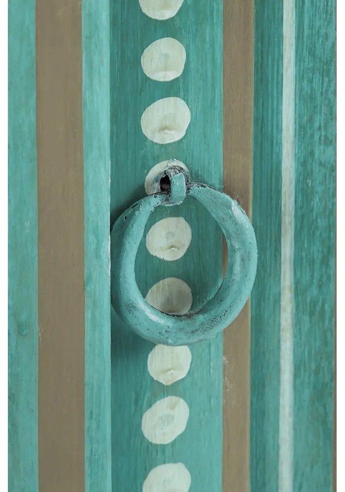 Zelená skrinka z mangového dreva 87x152x38 cm Prem – Støraa