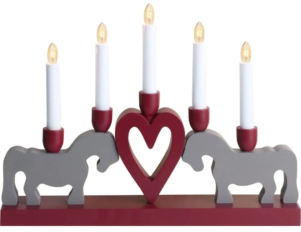 Červená vianočná svetelná dekorácia Leksand – Star Trading