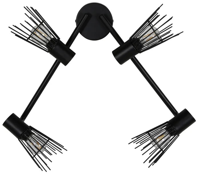 Dizajnová nástenná lampa PICO, čierna