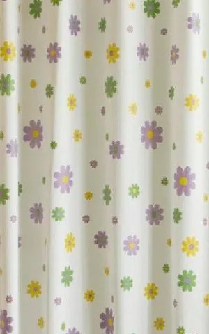 Aqualine Aqualine, Sprchový záves 180x200cm, vinyl ,kvetovaný, ZV014