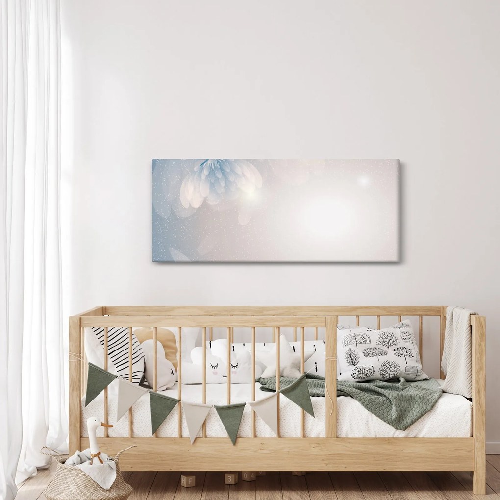 Obraz - Zasnežené kvety (120x50 cm)