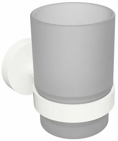 Sapho XR903W X-Round White pohár, mliečne sklo/biela