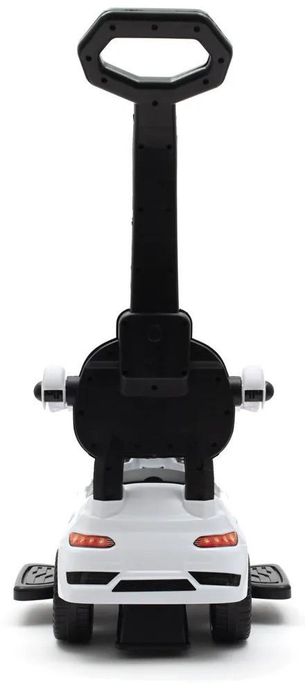 Detské odrážadlo so zvukom a vodiacou tyčou Baby Mix POLICE biele