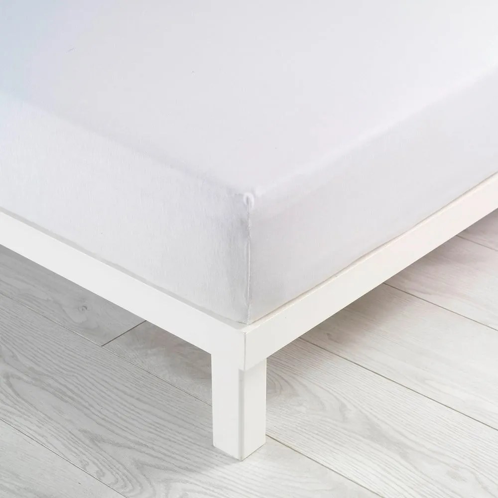 Biela napínacia plachta jersey 160x200 cm Jersy – douceur d'intérieur