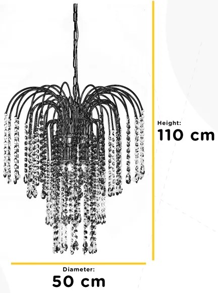 ONLI - Luster na reťazi PIOGGIA 5xE14/6W/230V zlatá