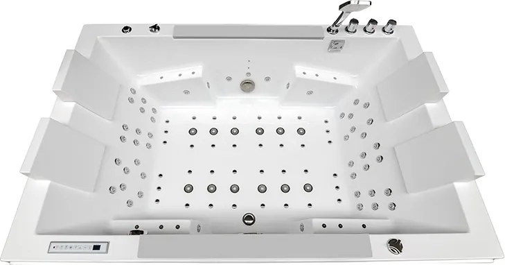 BPS-koupelny Hydromasážna vaňa HYD-KAR942W 180x120 Biela s ohrevom vody