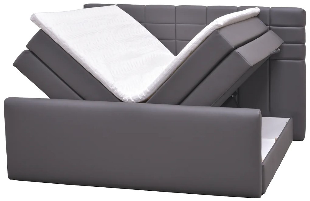 Postel boxspring KABRERA 180 x 200 cm; šedá