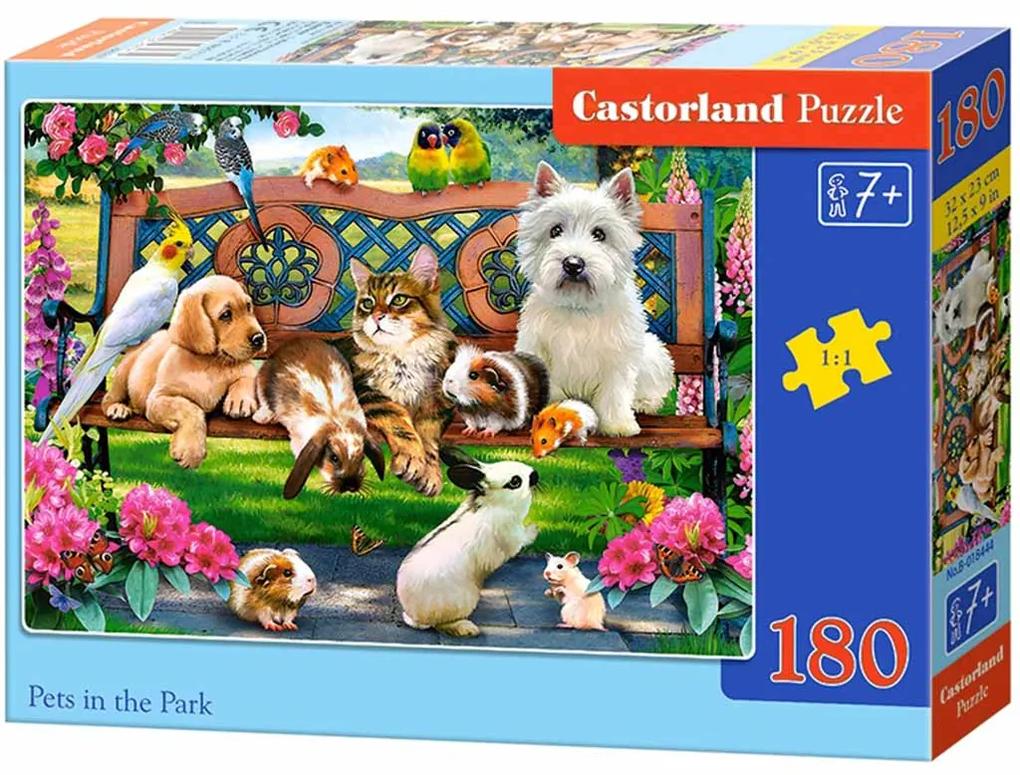 KIK CASTORLAND Puzzle 180el. Domáce zvieratá v parku