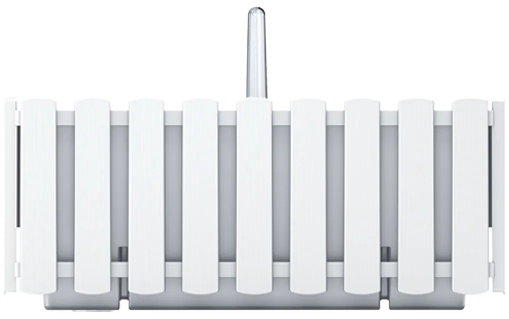 Samozavlažovací plastový balkónový kvetináč DDEF400W 38 cm - biela