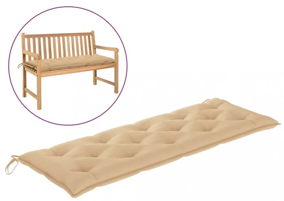 Vodeodolná poduška na záhradnú lavicu 150 cm Dekorhome