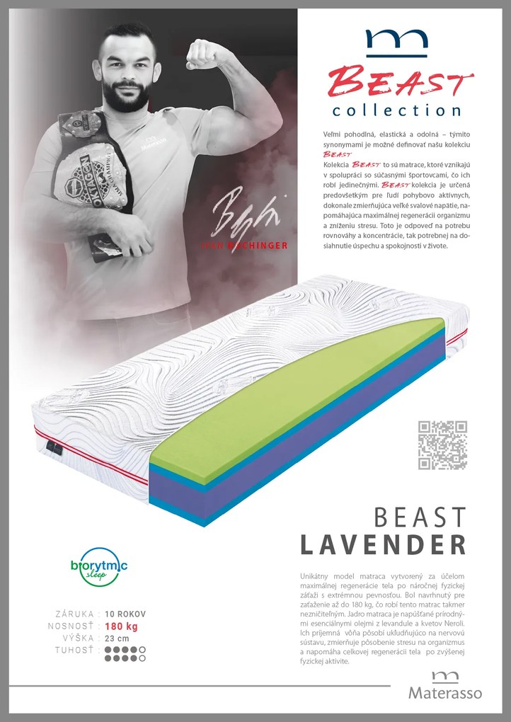 Materasso Penový matrac Beast Lavender Rozmer: 140 x 200 cm