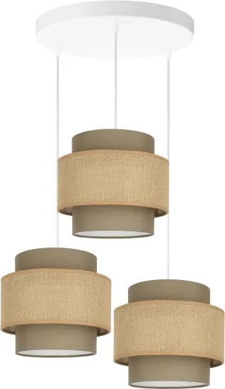 Brilagi - Luster na lane RESNA 3xE27/60W/230V pr. 45 cm hnedá/béžová