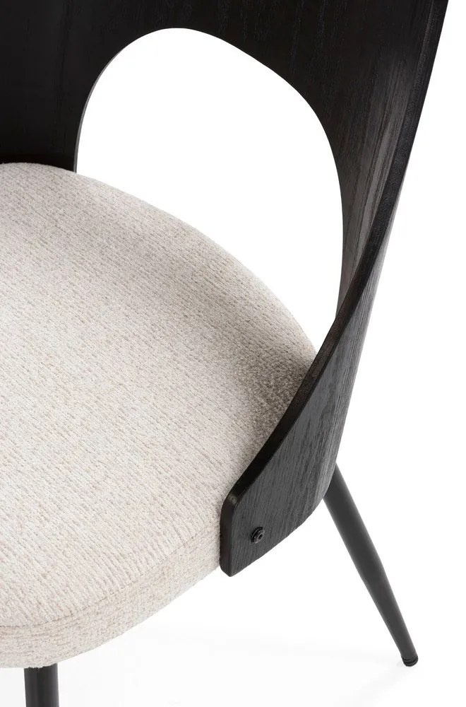 Čierne/krémovobiele čalúnené jedálenské stoličky v súprave 2 ks Gilda – MOME